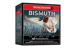Winchester Ammunition, Bismuth, 12 Gauge 3", #4, 1 3/8 oz, Shotshell, 25 Round Box Winchester Ammunition, Bismuth, 12 Gauge 3", #4, 1 3/8 oz, Shotshell, 25 Round Box