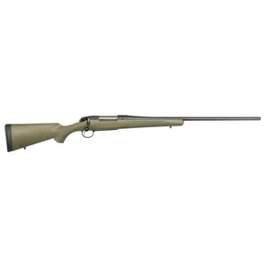 Bergara, B-14 Series Hunter Rifle, Bolt Action Rifle, 22-250 Remington, 22" Barrel, Cerakote Finish, Black, Green With Black/Tan Dots Synthetic Stock, Hinged Floorplate, 4 Rounds, Right Hand Bergara, B-14 Series Hunter Rifle, Bolt Action Rifle, 22-250 Remington, 22" Barrel, Cerakote Finish, Black, Green With Black/Tan Dots Synthetic Stock, Hinged Floorplate, 4 Rounds, Right Hand