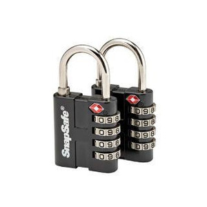 SnapSafe TSA Approved Combination Lock Package of 2