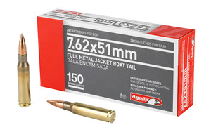 Aguila 7.62x51 NATO 150 Grain FMJ BT 20rds/Box Aguila 7.62x51 NATO 150 Grain FMJ BT 20rds/Box