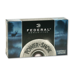 Federal Power Shok 12 Gauge 2-3/4" 9 Pellets 00 Buckshot 5rds/Box Federal Power Shok 12 Gauge 2-3/4" 9 Pellets 00 Buckshot 5rds/Box
