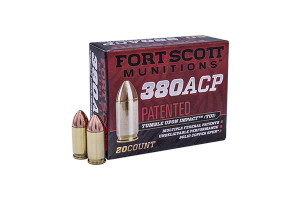 Fort Scott Munitions .380 ACP 95 Grain Tumble Upon Impact 20rds/Box