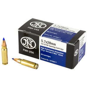 FN 5.7x28mm 40 Grain Hornady V-Max 50rds/Box FN 5.7x28mm 40 Grain Hornady V-Max 50rds/Box
