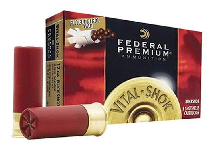 Federal 12 Gauge 2-3/4" 9 Pellet 00 Copper Plated Buckshot 5rds/Box