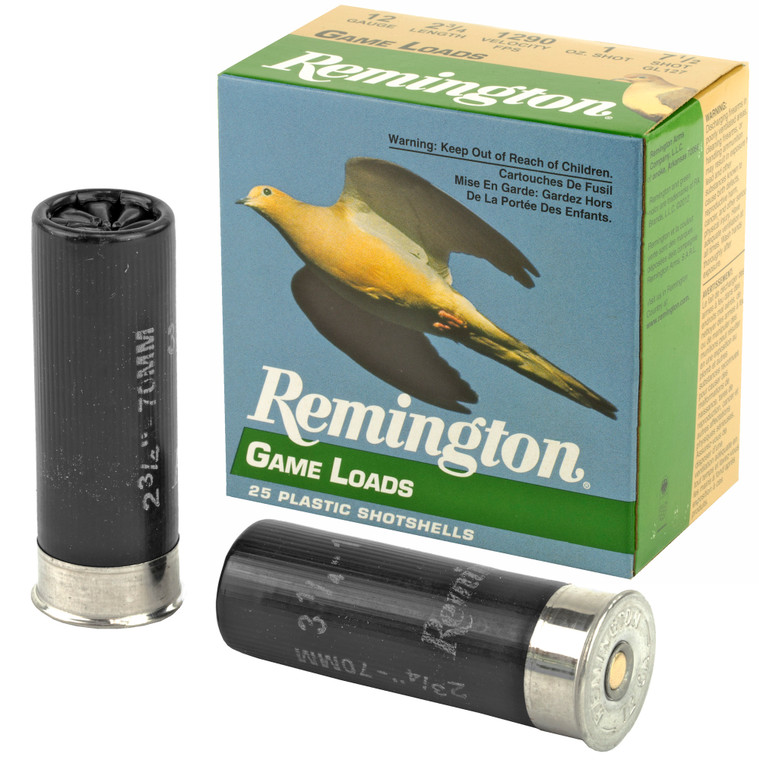 Remington Heavy Game Loads 12 Gauge 2-3/4" #7.5 Shot 1oz 25rds/Box