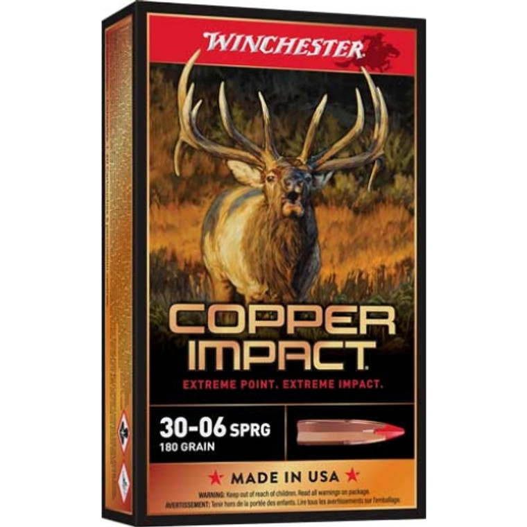 Winchester 30-06 Springfield 180 Grain Copper Extreme Point 20rds/Box