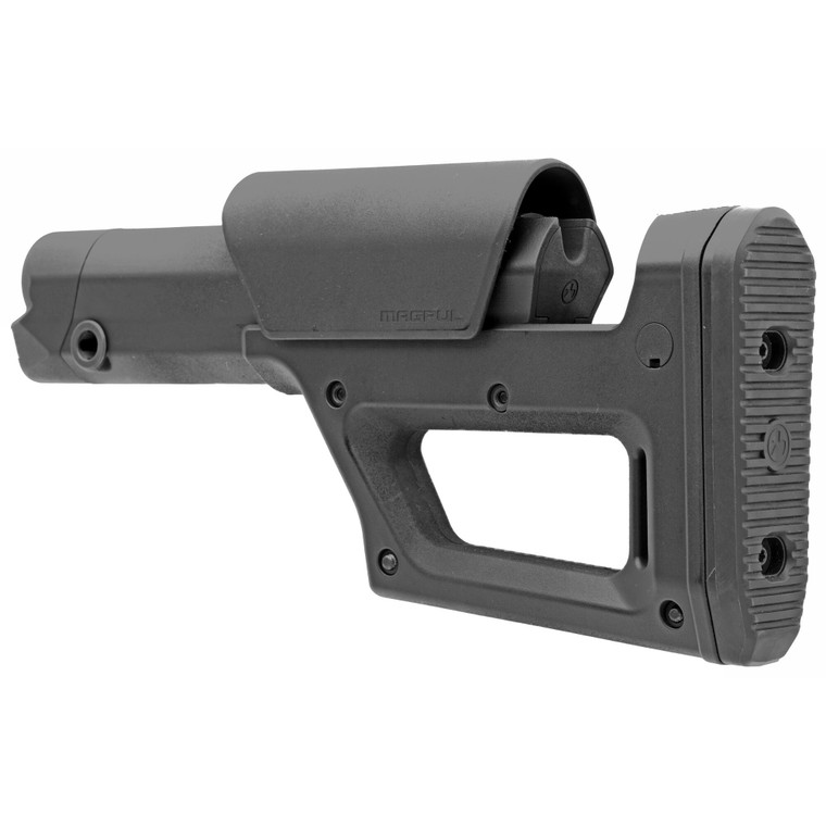 Magpul Industries, PRS Lite Stock, Adjustable LOP (13.85-15.25" in .14" Increments), Adjustable Comb Height (Adjusts From Flush to +.8" in .1" Increments), Compatible With Carbine/SR25/A5 Receiver Extension Tubes, Black