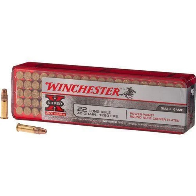 Winchester Super-X .22LR 40 Grain Copper Plated Holow Point 1280 fps