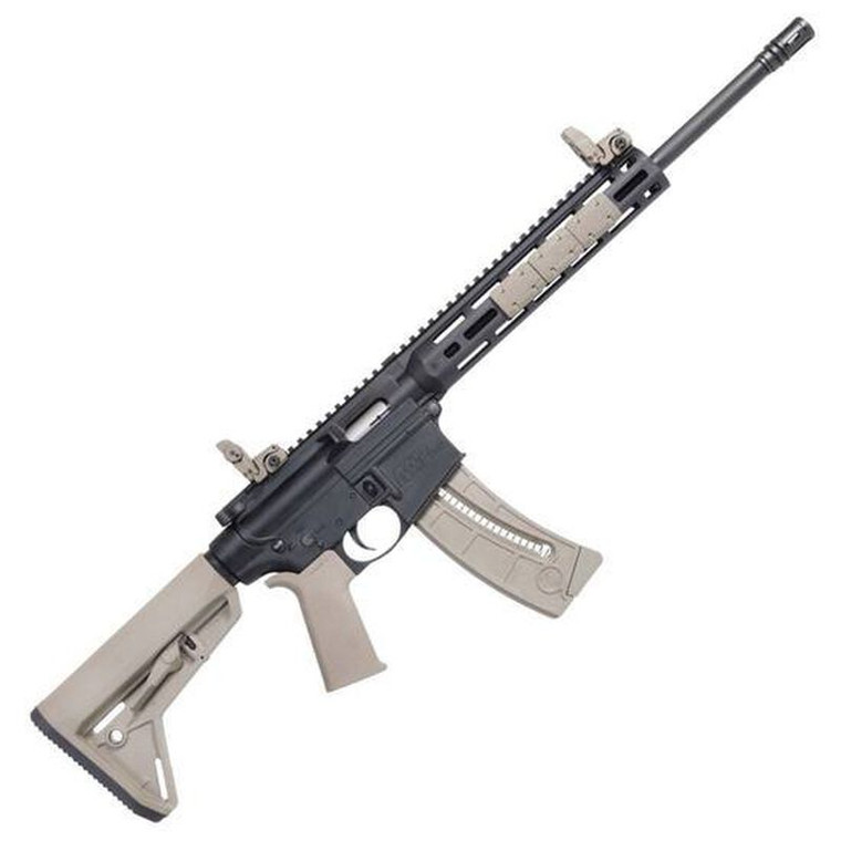 S&W M&P15-22 Sport MOE SL Semi Auto Rifle 22LR 16.5" Barrel 25Rds Collapsible Stock Black/FDE