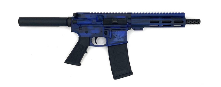 GLFA AR-15 223 Wylde Semi-Auto 7.5" BN Barrel 30rd Battleworn Royal Blue