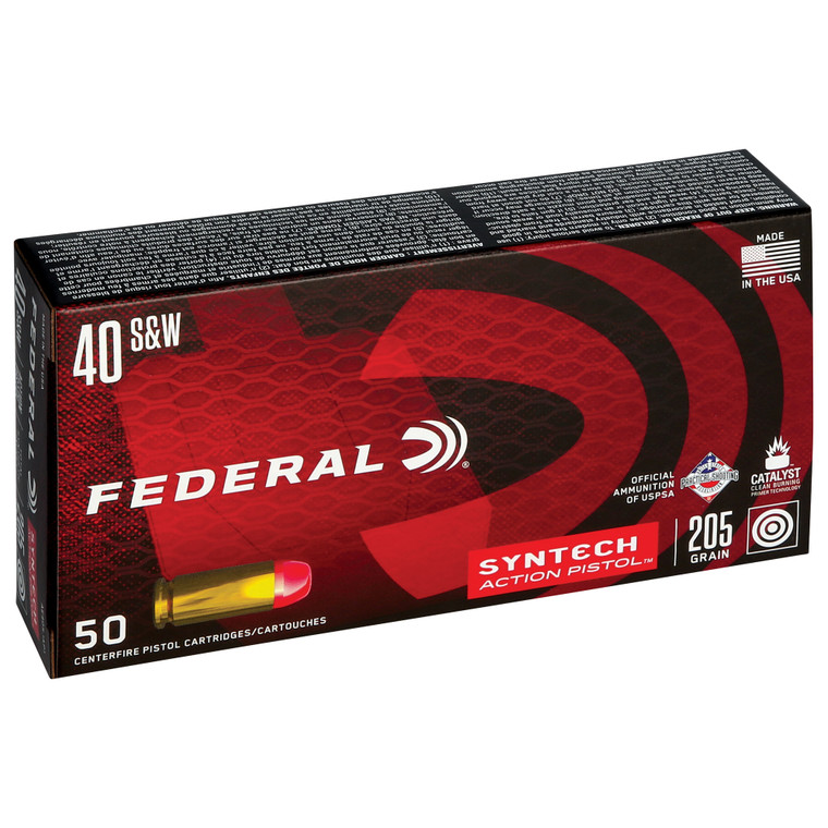 Federal American Eagle Syntech Action Pistol 40 S&W 205gr (TSF) 50rds/Box