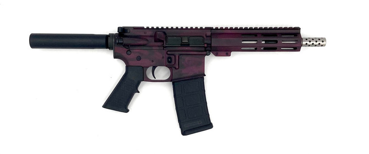 GLFA AR-15 223 Wylde Semi-Auto 7.5" SS Barrel 30rd Battleworn Black Cherry