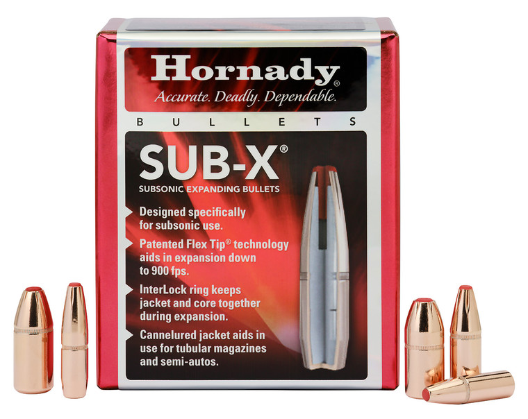 Hornady 3503 Sub-X 35/357 Cal 250 gr Subsonic-eXpanding 100 Per Box