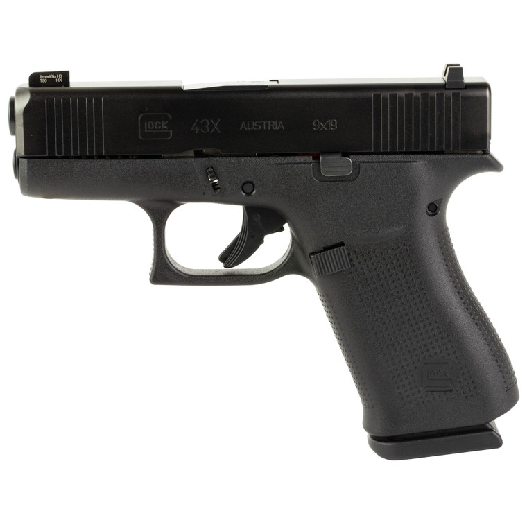 Glock 43X Compact 9MM 3.41" Marksman Barrel Polymer Frame  AmerigloUltimate Night Sights 10rds Black