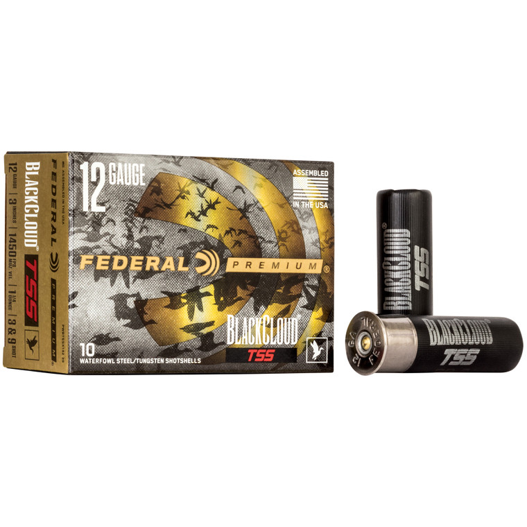 Federal Black Cloud TSS 12 Gauge Shotshells 3”, #3 and #9 Combo Shot Size 10rd Box