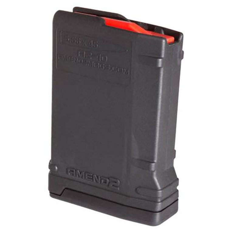 Amend2 Mod-2 AR-15 10 Round Magazine .223 Remington/5.56 NATO Anti-tilt Super Follower Stainless Steel Spring Polymer Matte Black