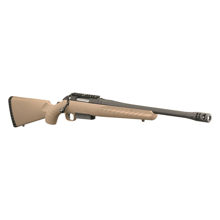 Ruger American 450 Bushmaster Rifle 16.125" Barrel 3Rd FDE Black Barrel