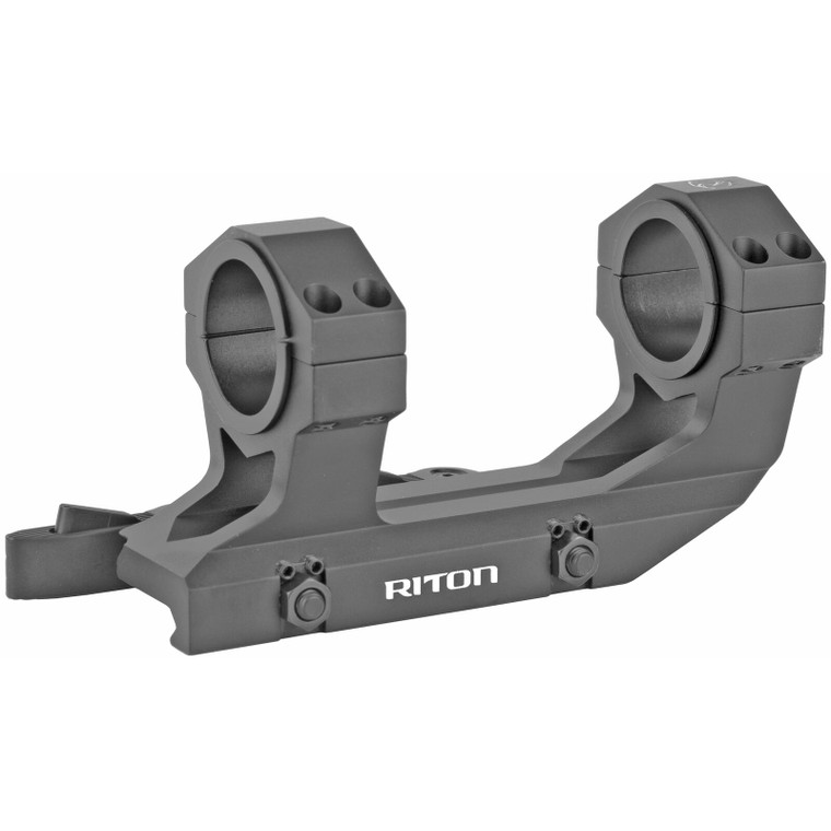 Riton, Quick Detach Scope Mount, 30MM & 1" Tubes, Black