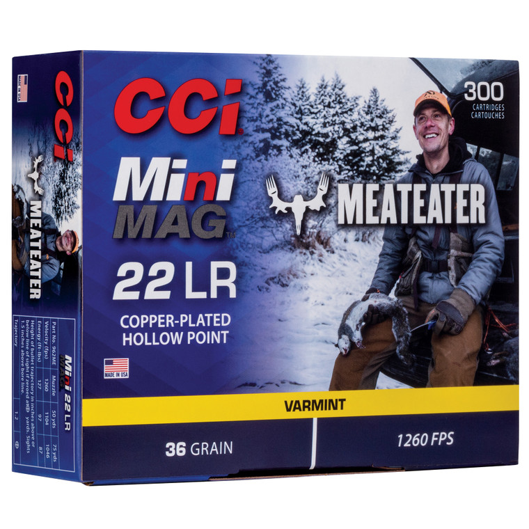 CCI Mini-Mags 22LR 36 Grain HP 300rds/Box