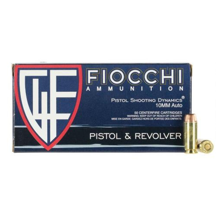 Fiocchi Shooting Dynamics 10mm Auto 180 Grain FMJ Truncated Cone 50rds/Box Fiocchi Shooting Dynamics 10mm Auto 180 Grain FMJ Truncated Cone 50rds/Box