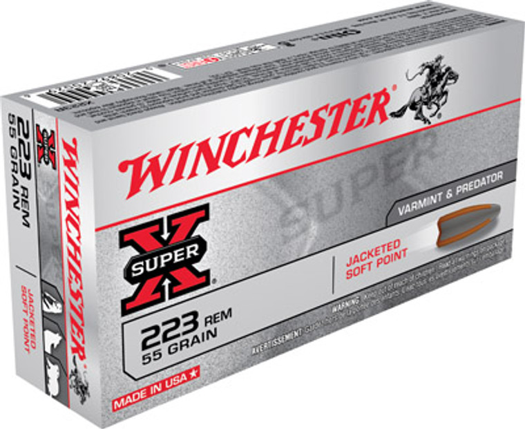 Winchester Ammo Super X 223 Rem Pointed Soft Point 55 Grain 20rds/Box