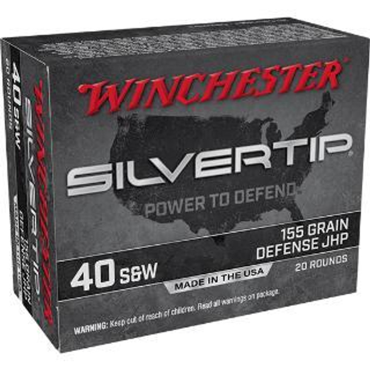 Winchester Super-X 40 S&W 155 Grain Silvertip Hollow Point 20rds/Box