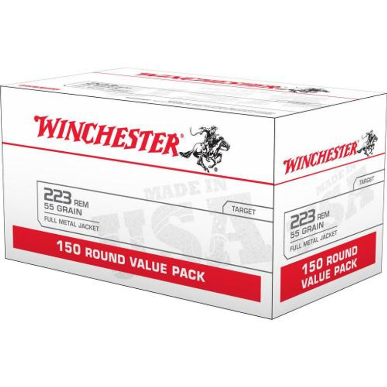 Winchester .223 Remington 55 Grain FMJ 3240fps 150rds/Box