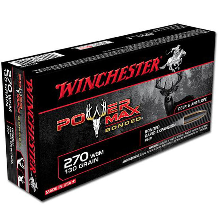 Winchester Power Max .270 WSM 130 Grain HP 20rds/Box