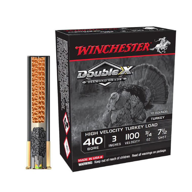 Winchester Double X Diamond Grade 410 Bore 3" #7-1/2 Shot 3/4oz 10rds/Box