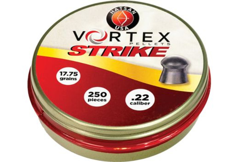 Hatsan Vortex Strike Pellets .22 Caliber 17.75gr 250ct/Tin