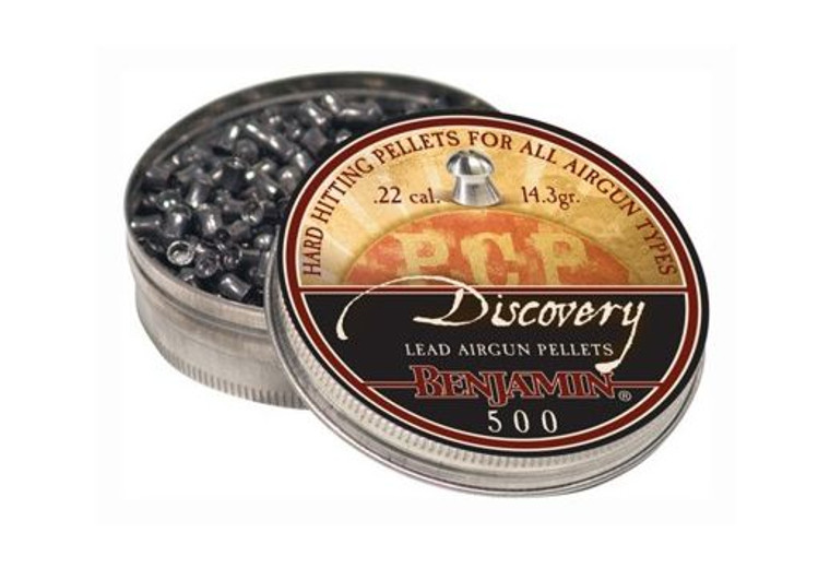 Benjamin Discovery .22 Pellets 14.3gr HP 500ct/Tin