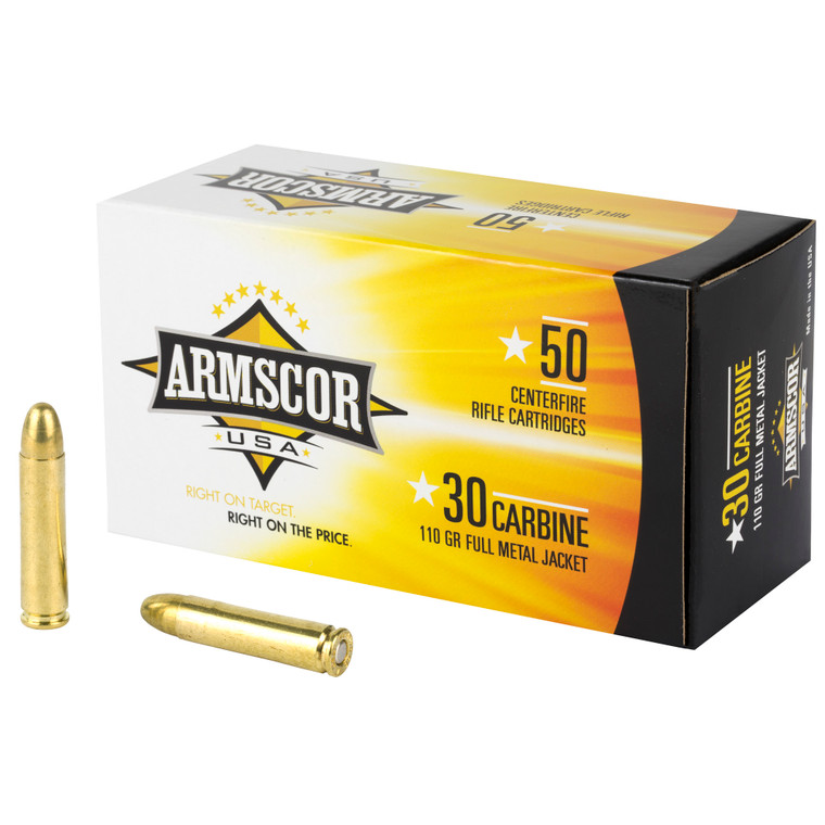 Armscorp 30 Carbine 110 Grain FMJ 50rds/Box