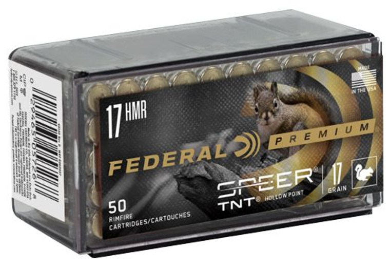Federal .17 HMR 17 Grain Jacketed Hollow Point 50rds/Box