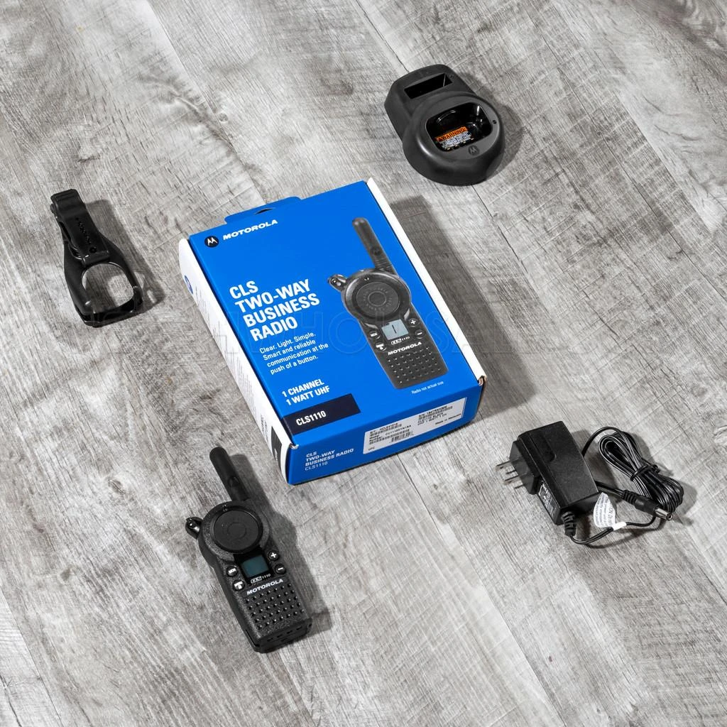 Motorola CLS1110 UHF Two-Way Radio – 5 Mile Range, 1 Channel, Business Use, FCC License Required