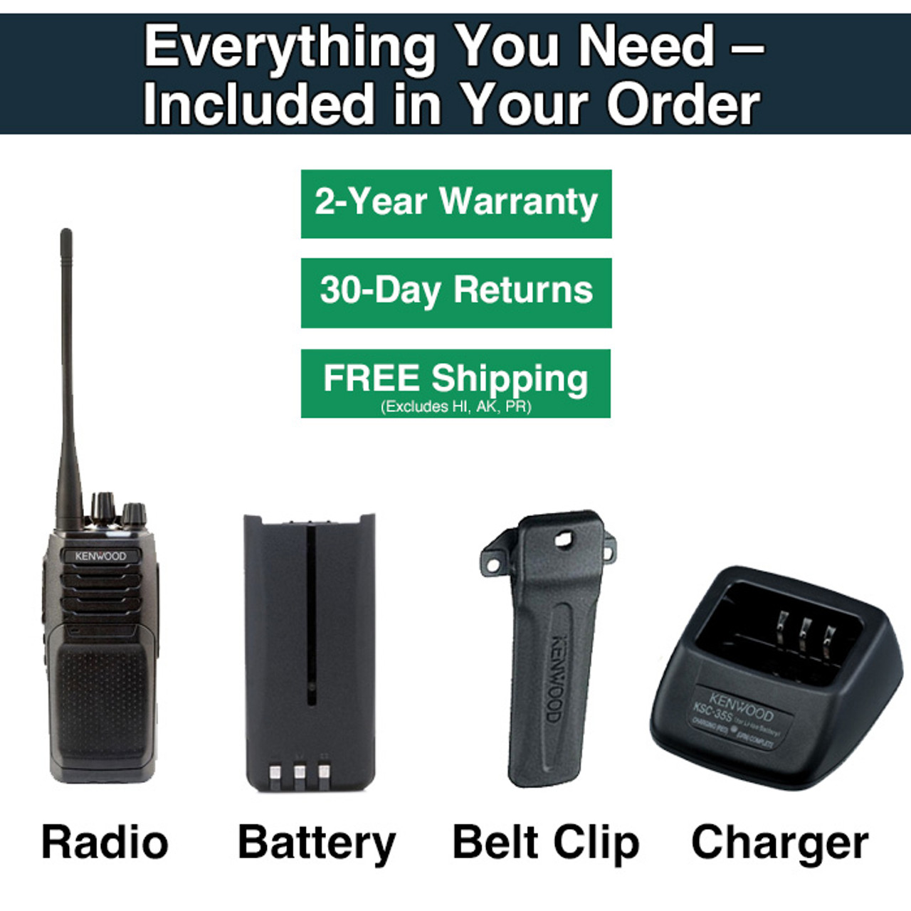 Kenwood ProTalk XLS Two-Way Radio | 4-Watt, VHF