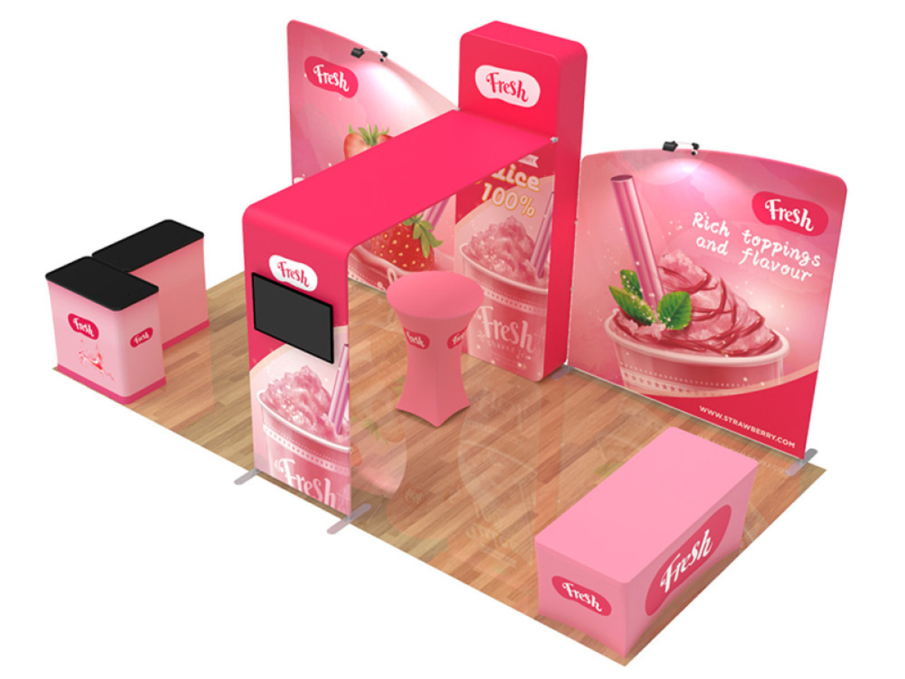 10x20 Tradeshow Booth - Fraise
