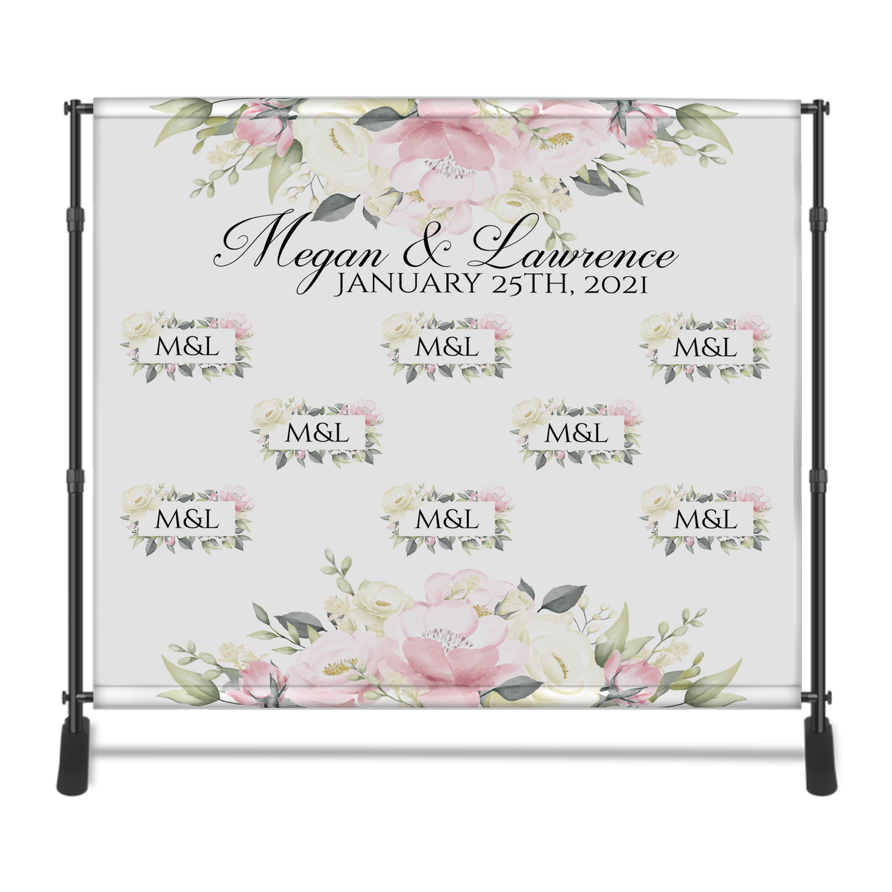 Floral Watercolor Wedding Banner