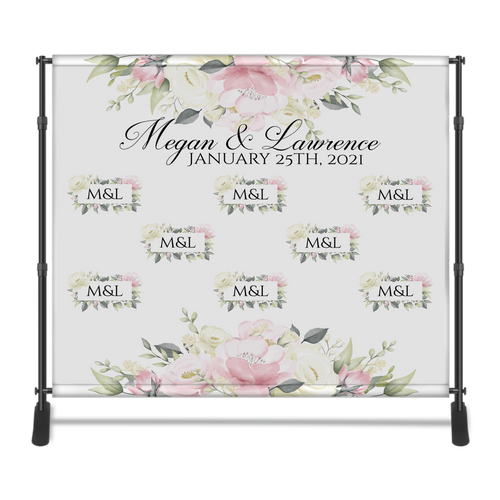 Floral Watercolor Wedding Banner