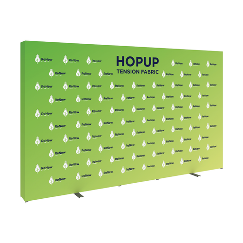 Tfs Backdrop Hopup™ 13ft Straight Tension Fabric Display | Portable Trade Show Backdrop