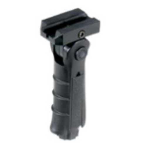 UTG Model 4 Vertical Foregrip, Fits Picatinny, Ergonomic, Ambidextrous, 5-position Foldable Foregrip, Black