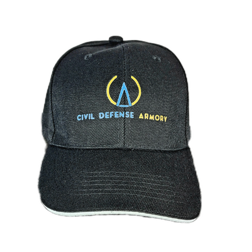 Black Civil Defense Armory Hat, One Size Fits All