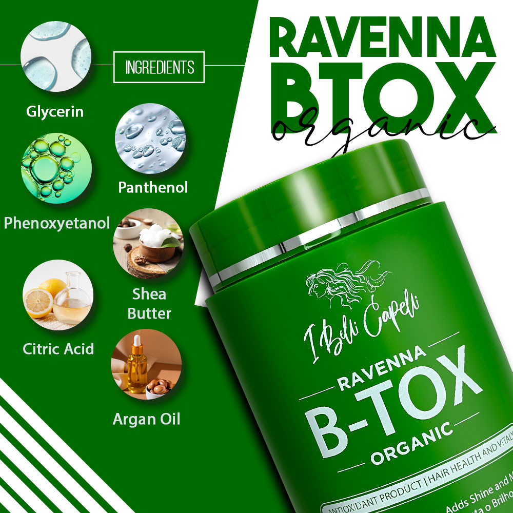 I Belli Capelli Ravenna B-tox Organic Mask Kit 2x1kg/2x35.02 oz