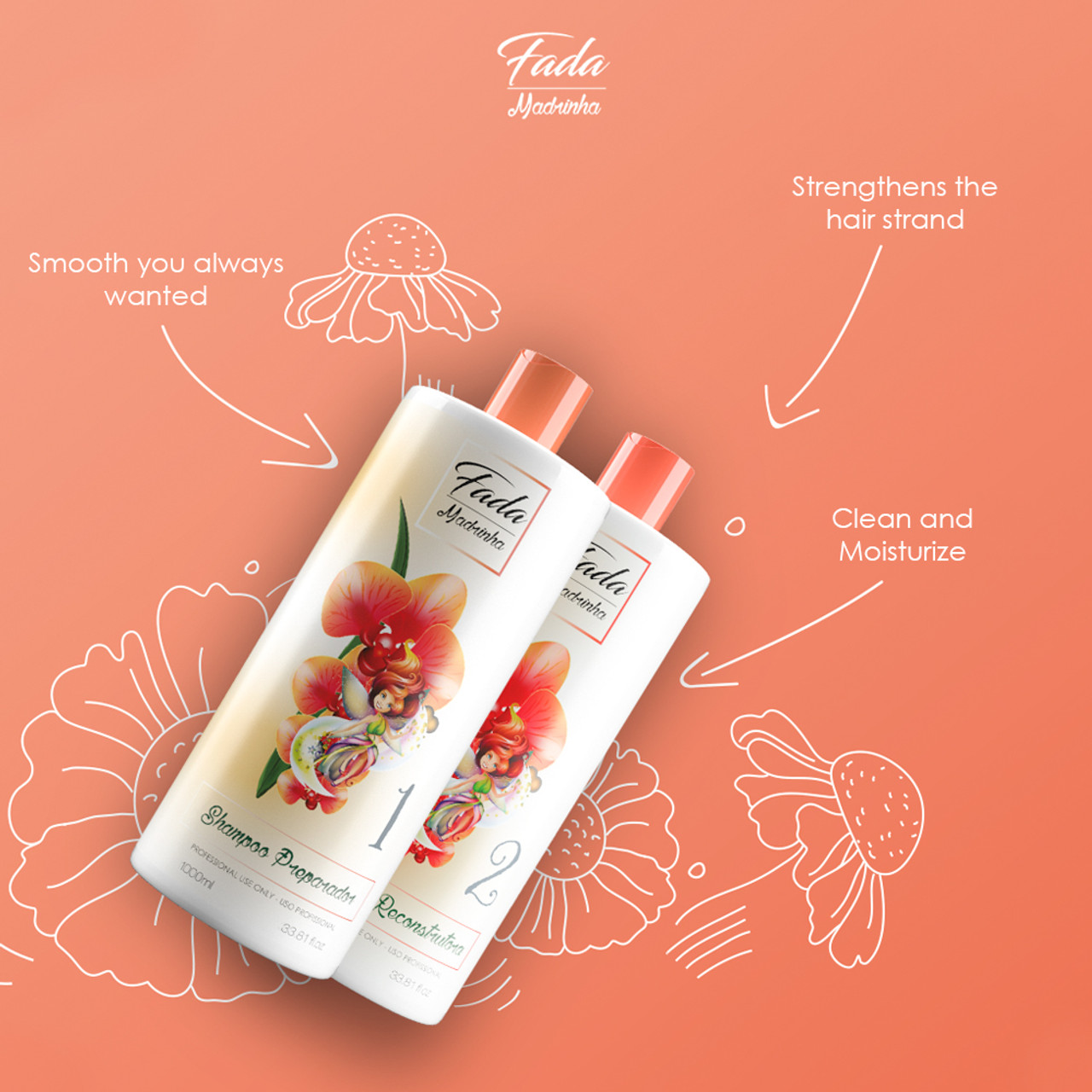 Kit Fada Madrinha Smoothing System Paiolla 2x1L/2x33.8 fl. oz