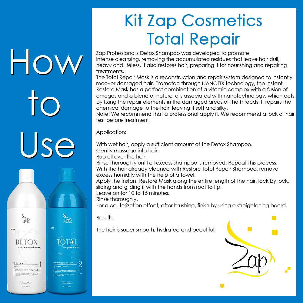 Zap Cosmetics Total Repair Kit 2x1000ml/2x33.81 fl.oz
