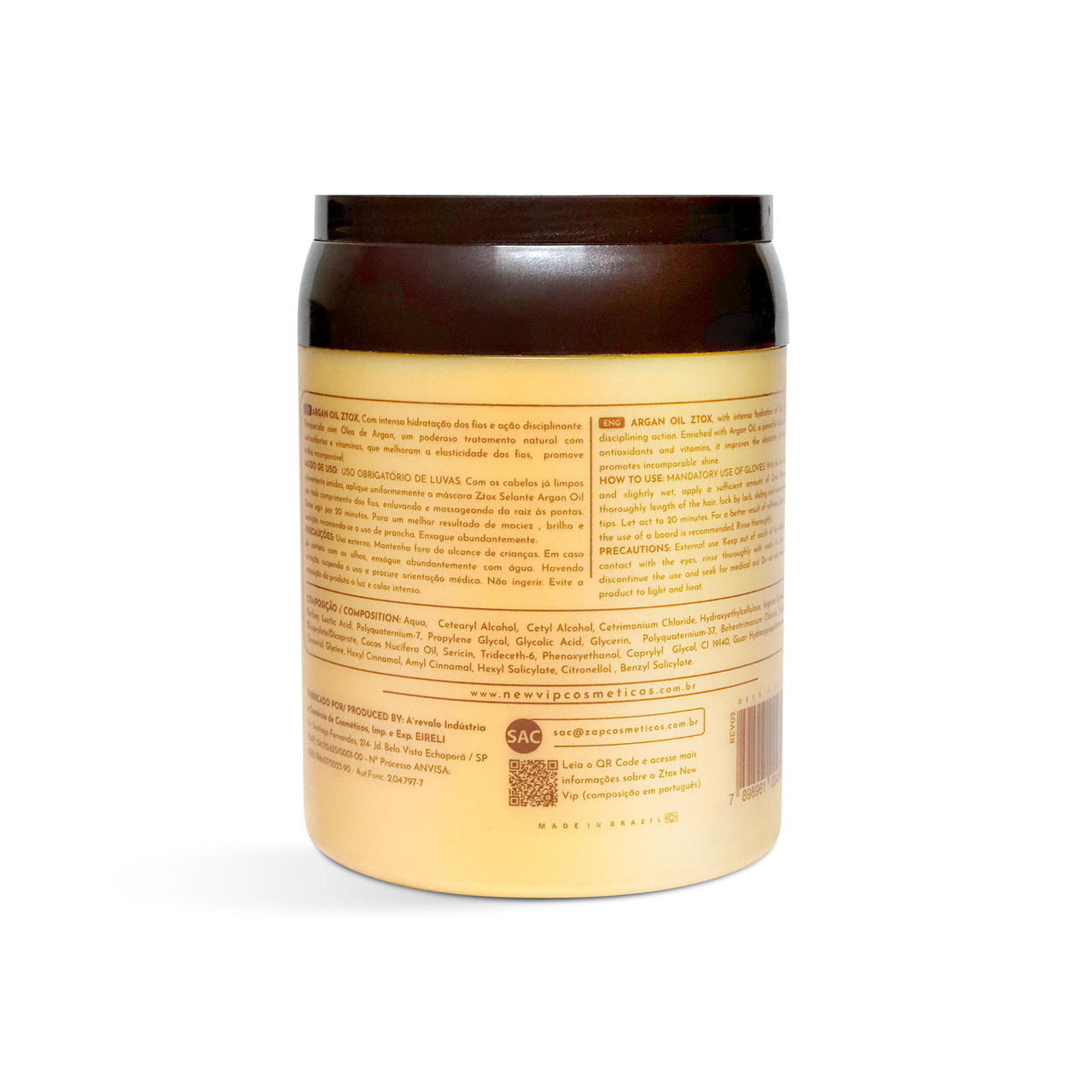 New Vip Ztox Capilar Selante Vip Argan Oil 950g / 33.5 oz