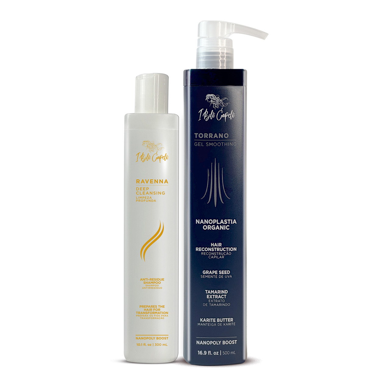 I Belli Capelli Kit Ravenna Shampoo + Torrano Straightening Gel