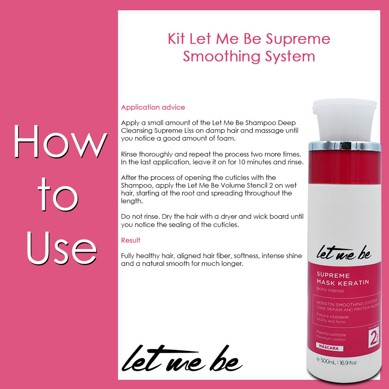 Let Me Be Supreme Liss Control Keratin Smoothing Treatment 2x500ml - P