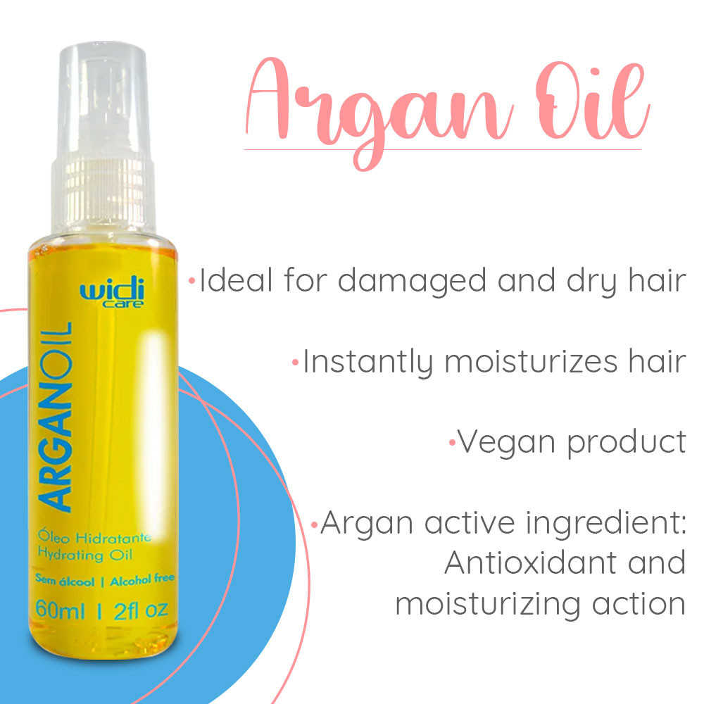 Widi Care Argan Oil Moisturizing Hair Oil 60ml/2.02 fl.oz - Brazil