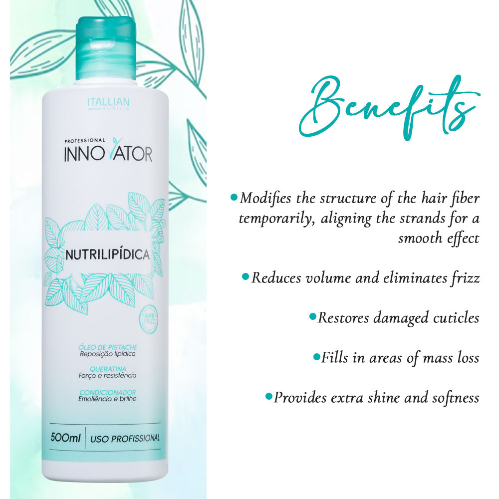 Itallian Hairtech Innovator Nutrilipid Brush Hair Relaxer 500ml