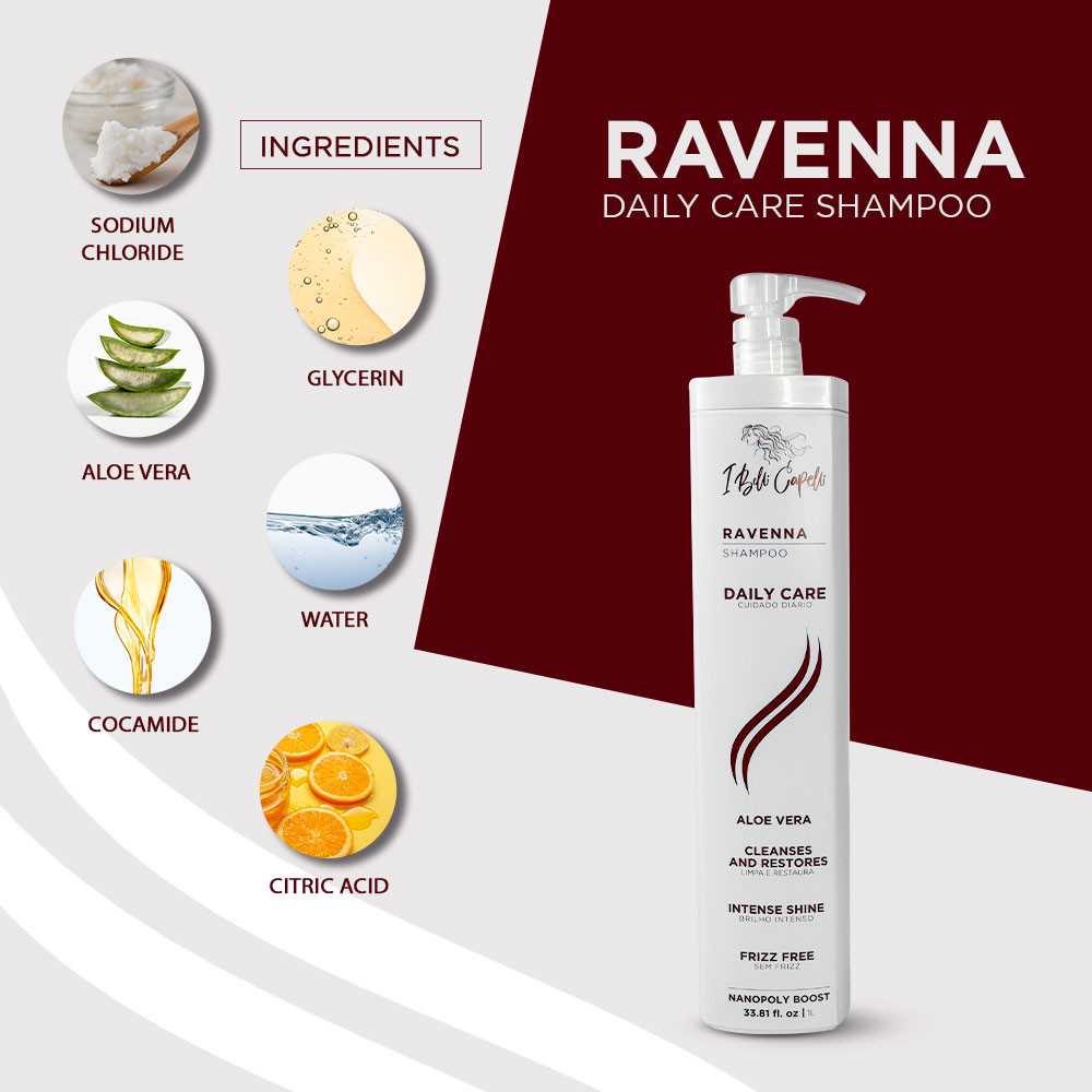 I Belli Capelli Ravenna Daily Care Shampoo with Aloe Vera Purifies